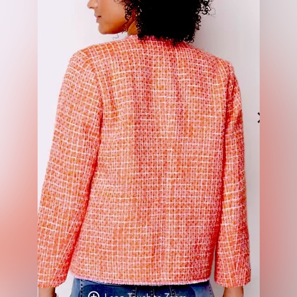 NWT J. Jill Clementine Tweed Front Button Jacket NWT  Size L/P - Picture 3 of 4